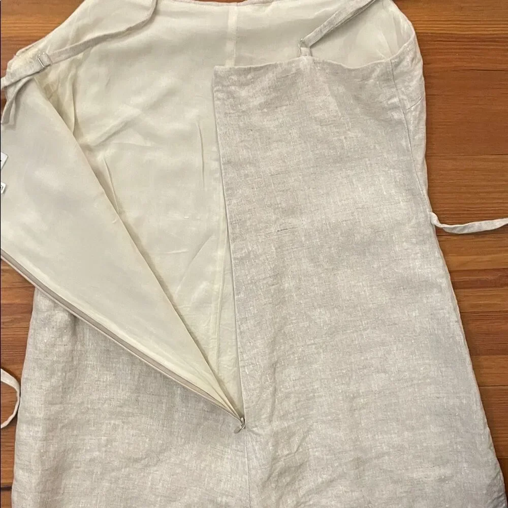 Reformation Harper Oatmeal Linen Romper Womens Size 4 Minimalist